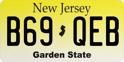 NJ license plate B69QEB