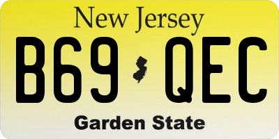 NJ license plate B69QEC