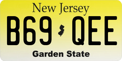 NJ license plate B69QEE