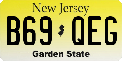 NJ license plate B69QEG