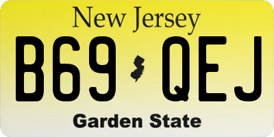 NJ license plate B69QEJ