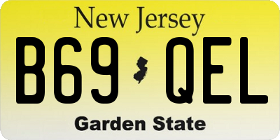 NJ license plate B69QEL