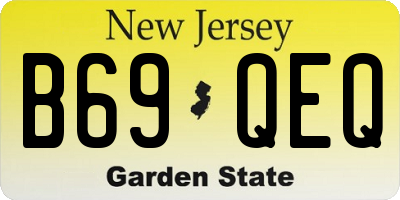 NJ license plate B69QEQ