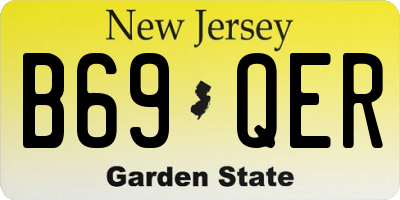 NJ license plate B69QER