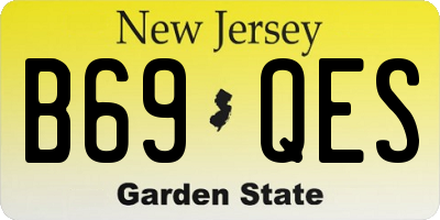 NJ license plate B69QES