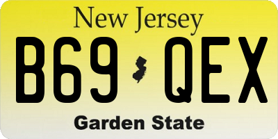 NJ license plate B69QEX