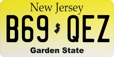 NJ license plate B69QEZ