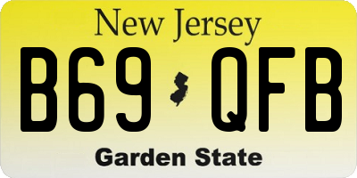 NJ license plate B69QFB