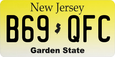 NJ license plate B69QFC
