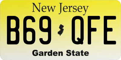 NJ license plate B69QFE