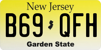 NJ license plate B69QFH