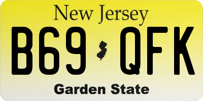 NJ license plate B69QFK