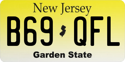NJ license plate B69QFL