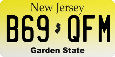 NJ license plate B69QFM