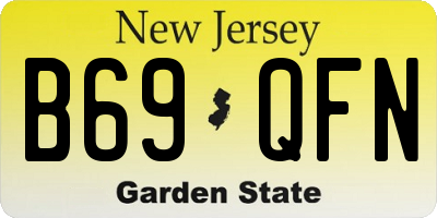 NJ license plate B69QFN