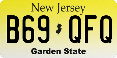 NJ license plate B69QFQ