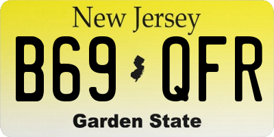 NJ license plate B69QFR