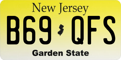 NJ license plate B69QFS