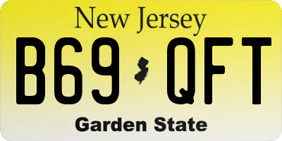 NJ license plate B69QFT