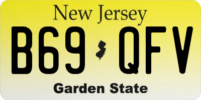 NJ license plate B69QFV
