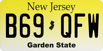 NJ license plate B69QFW