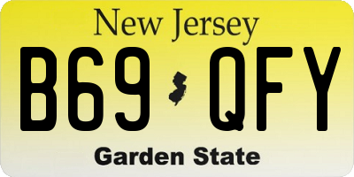 NJ license plate B69QFY