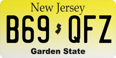 NJ license plate B69QFZ
