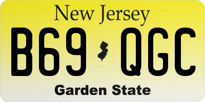 NJ license plate B69QGC