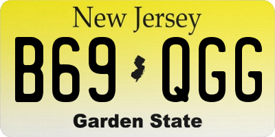 NJ license plate B69QGG
