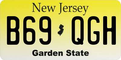 NJ license plate B69QGH