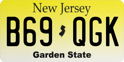 NJ license plate B69QGK