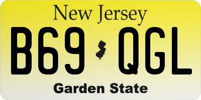 NJ license plate B69QGL