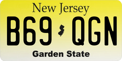 NJ license plate B69QGN