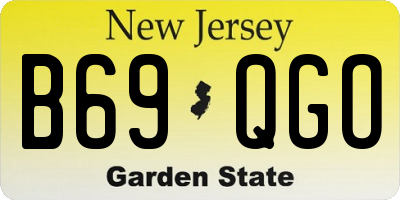 NJ license plate B69QGO