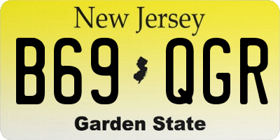 NJ license plate B69QGR