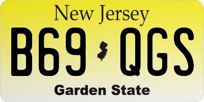 NJ license plate B69QGS
