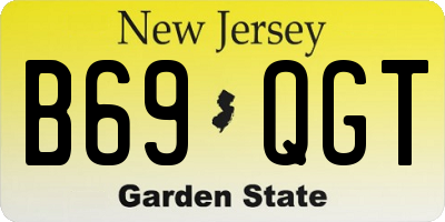 NJ license plate B69QGT
