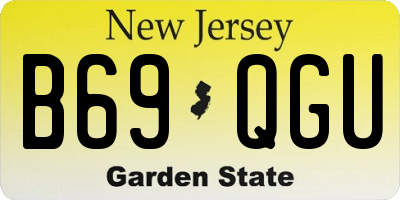 NJ license plate B69QGU
