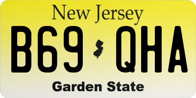 NJ license plate B69QHA