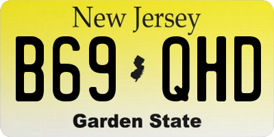 NJ license plate B69QHD