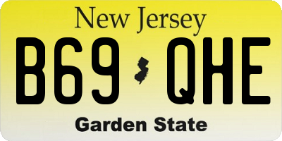NJ license plate B69QHE