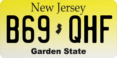 NJ license plate B69QHF