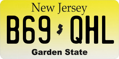 NJ license plate B69QHL