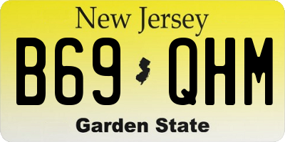 NJ license plate B69QHM