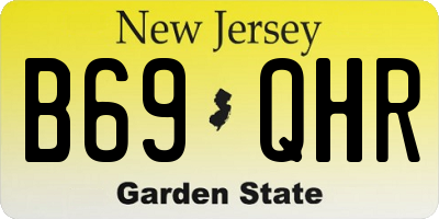 NJ license plate B69QHR