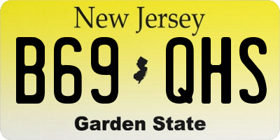 NJ license plate B69QHS