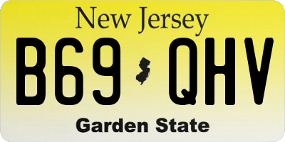 NJ license plate B69QHV