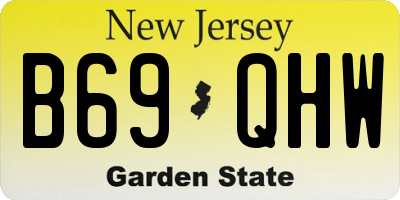 NJ license plate B69QHW