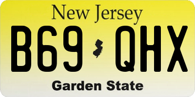 NJ license plate B69QHX