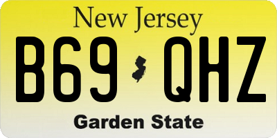 NJ license plate B69QHZ